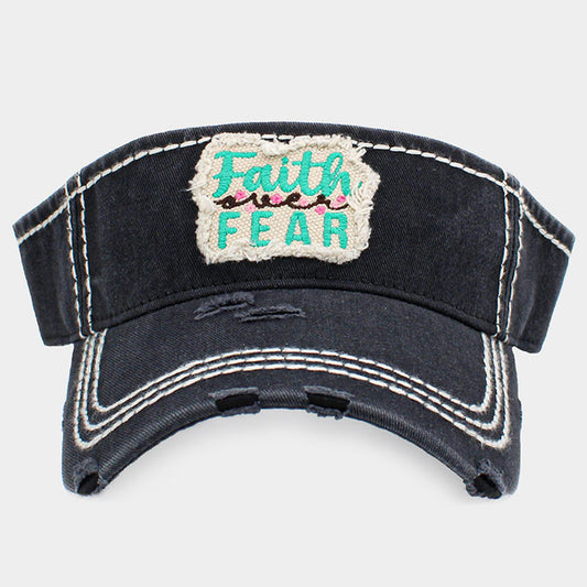 HATEGORY Faith Fear Vintage Visor Hat