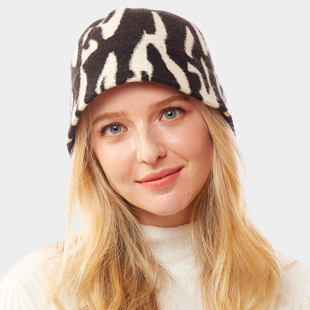 HATEGORY Animal Patterned Soft Fabric Bucket Hat