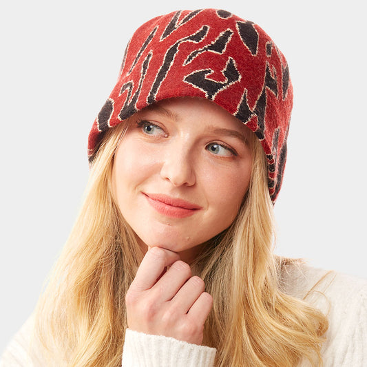 HATEGORY Animal Patterned Soft Fabric Bucket Hat