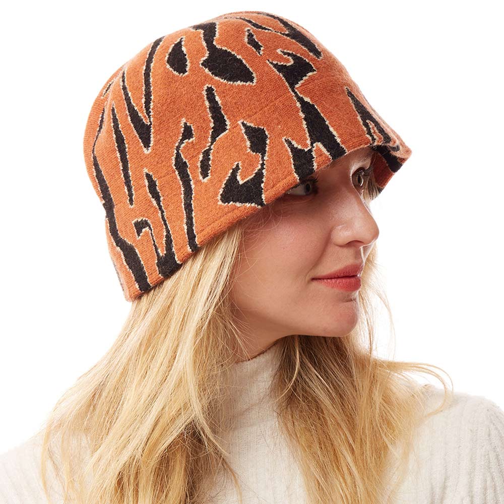 HATEGORY Animal Patterned Soft Fabric Bucket Hat