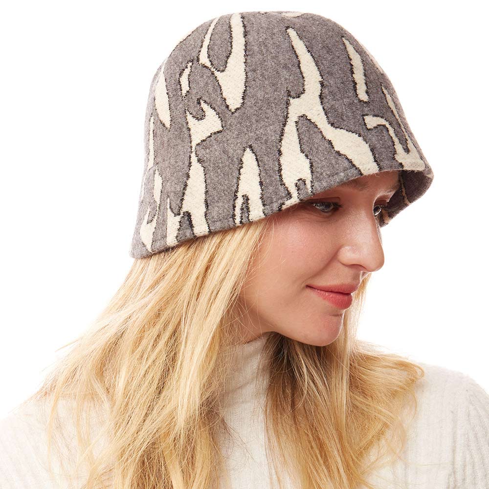 HATEGORY Animal Patterned Soft Fabric Bucket Hat
