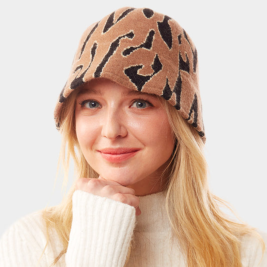 HATEGORY Animal Patterned Soft Fabric Bucket Hat