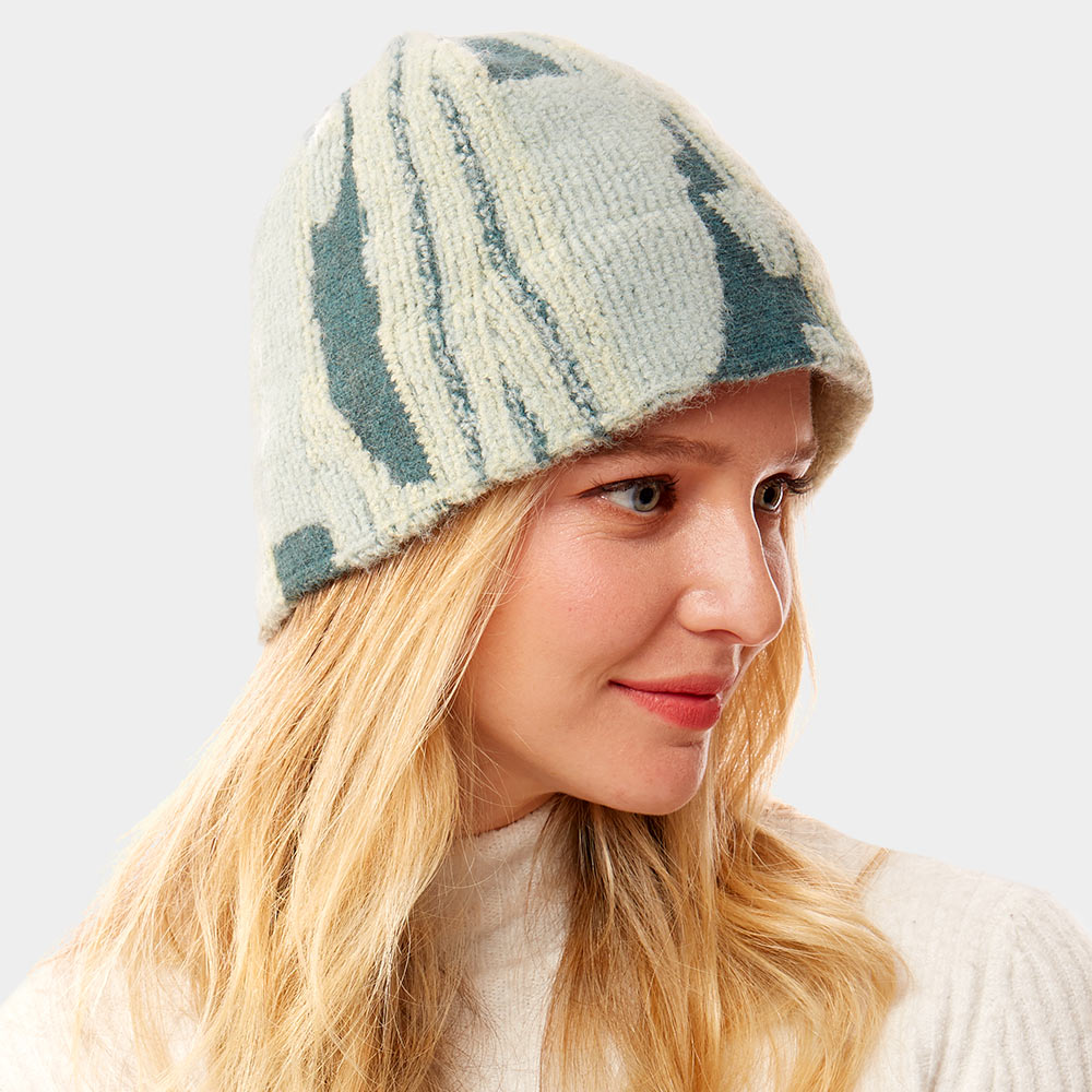 HATEGORY Abstract Patterned Soft Fabric Bucket Hat