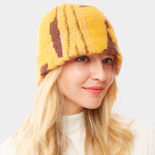 HATEGORY Abstract Patterned Soft Fabric Bucket Hat