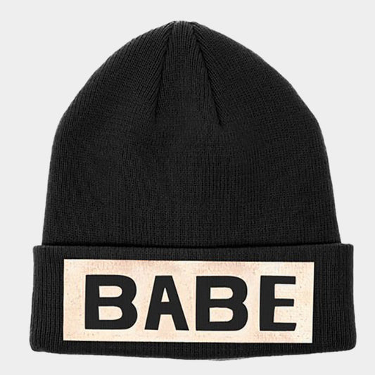 HATEGORY "Babe" Soft Knit Beanie Hat