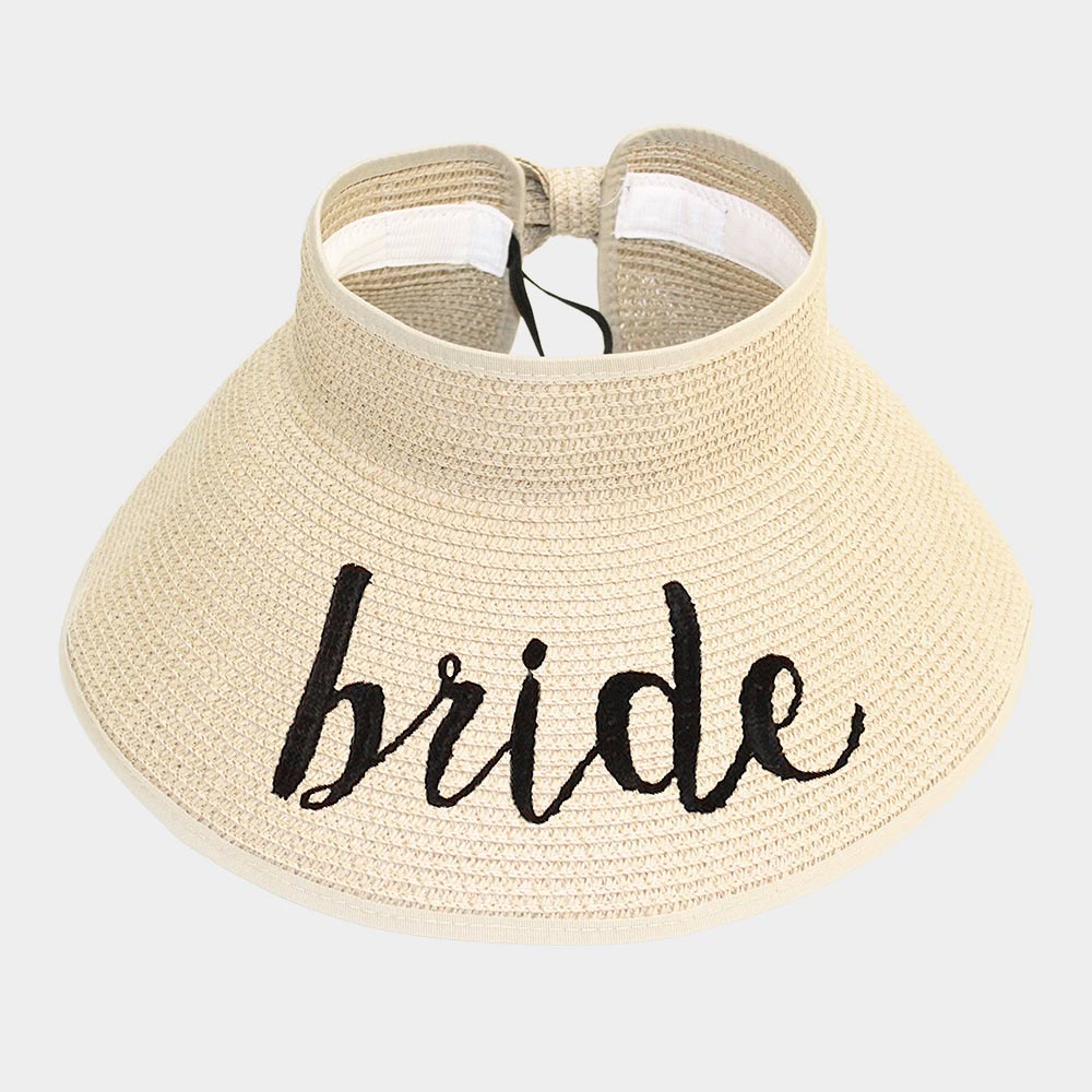 HATEGORY bride Message Roll Up Foldable Visor Sun Hat