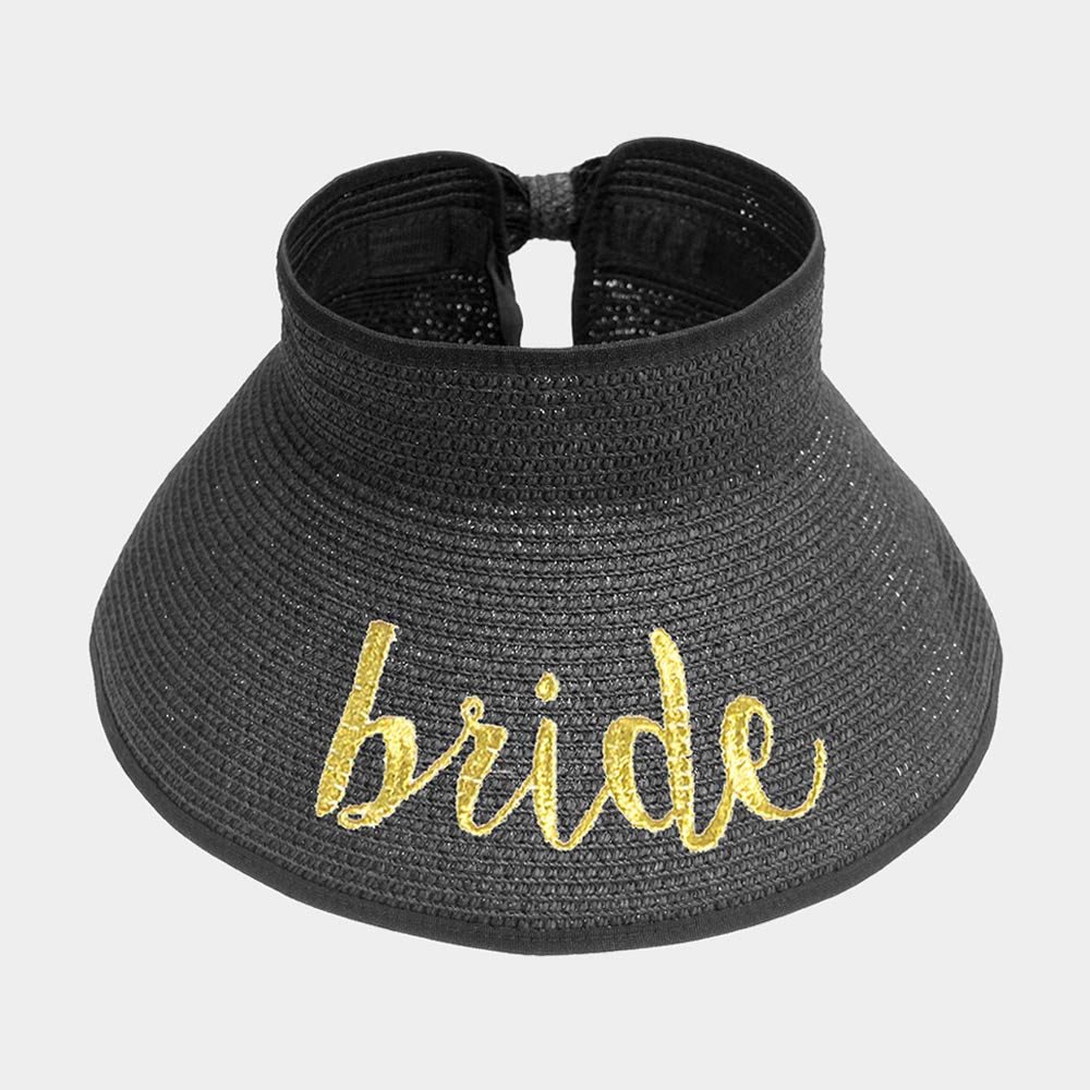 HATEGORY bride Message Roll Up Foldable Visor Sun Hat