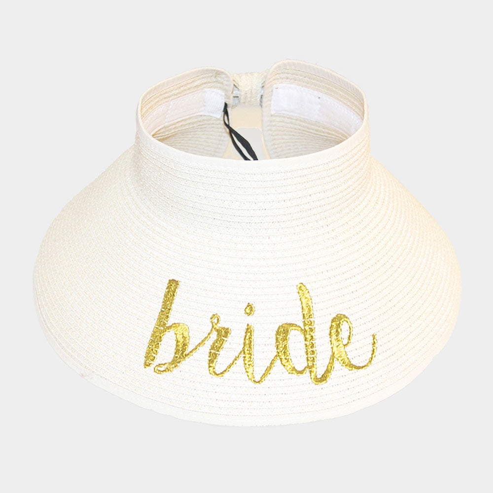 HATEGORY bride Message Roll Up Foldable Visor Sun Hat