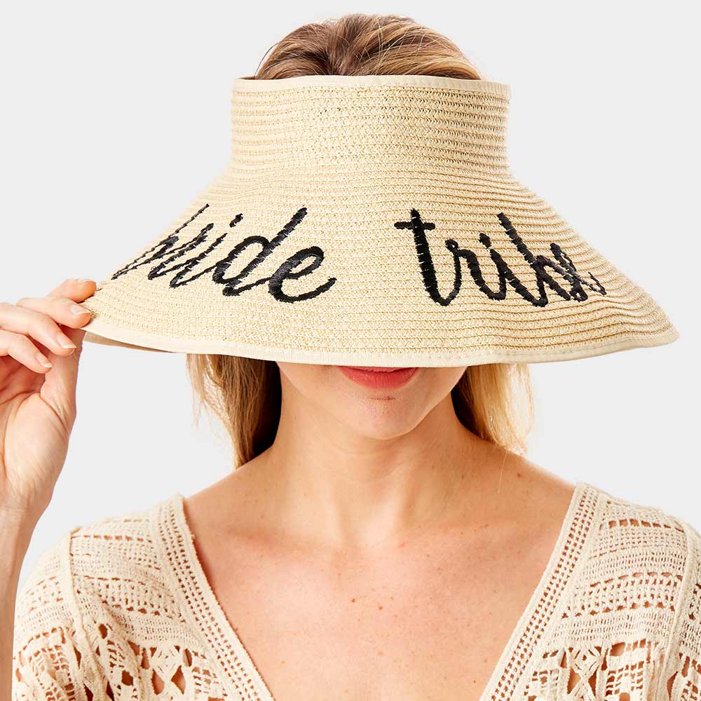 HATEGORY bride tribe Message Roll Up Foldable Visor Sun Hat