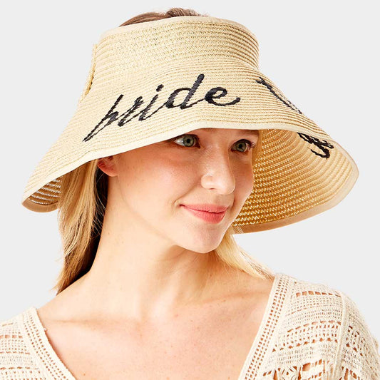 HATEGORY bride tribe Message Roll Up Foldable Visor Sun Hat
