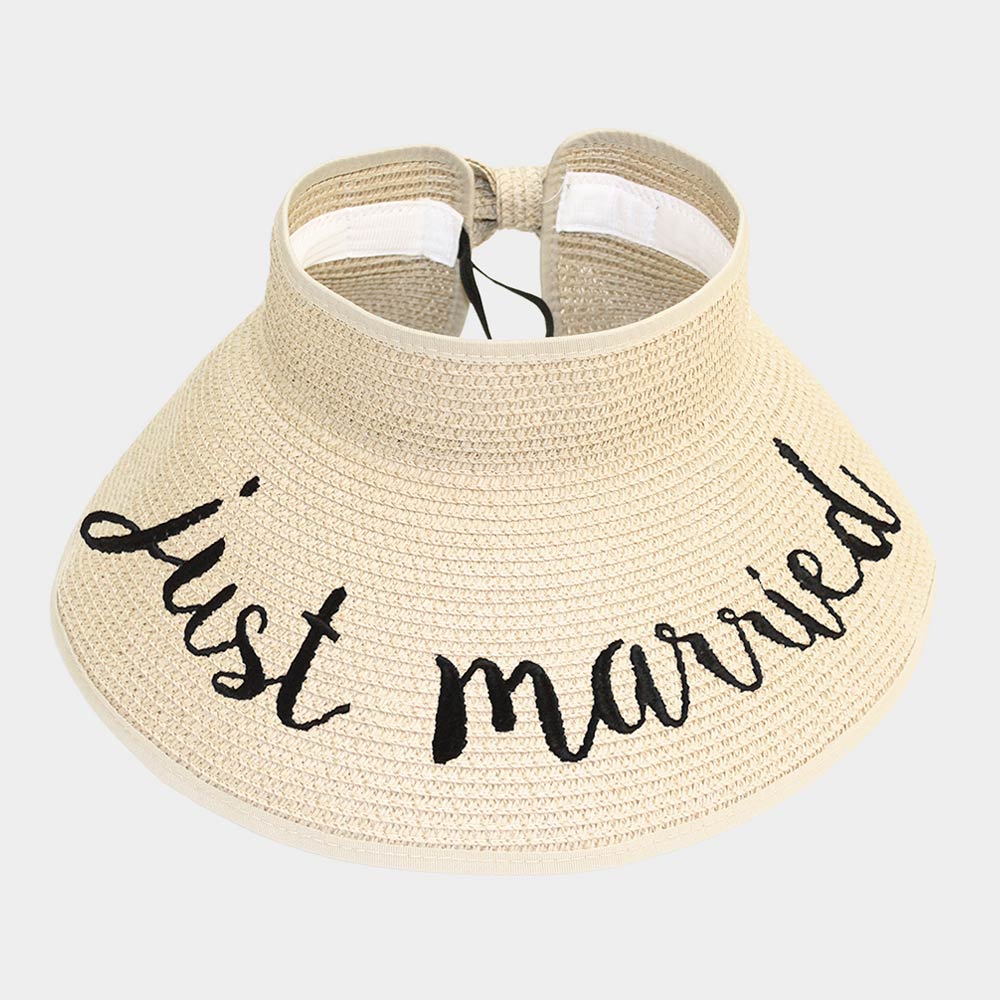 HATEGORY just married Message Roll Up Foldable Visor Sun Hat