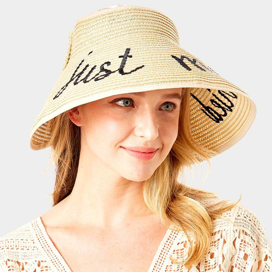 HATEGORY just married Message Roll Up Foldable Visor Sun Hat