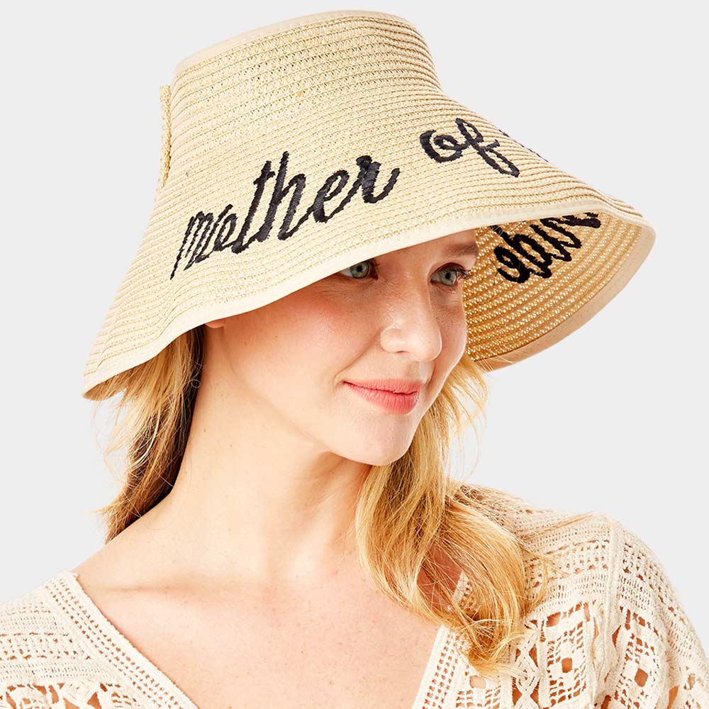 HATEGORY mother of the bride Message Roll Up Foldable Visor Sun Hat