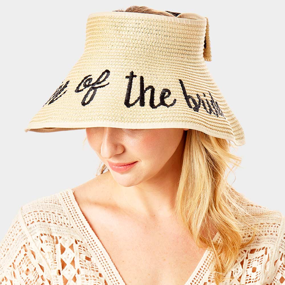 HATEGORY mother of the bride Message Roll Up Foldable Visor Sun Hat