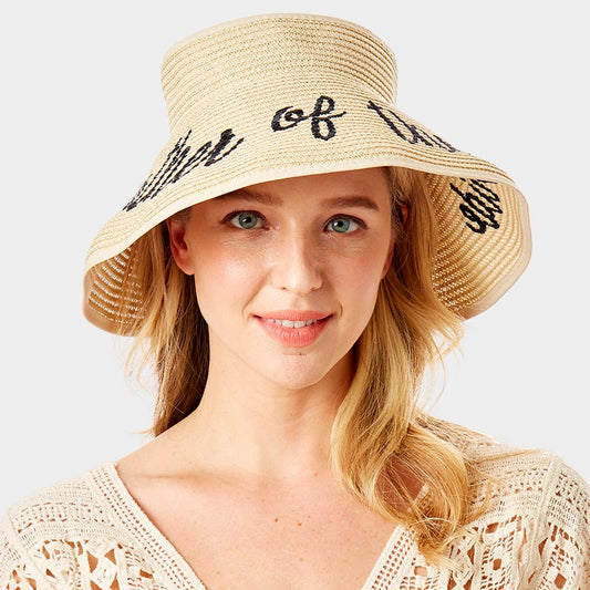 HATEGORY mother of the bride Message Roll Up Foldable Visor Sun Hat