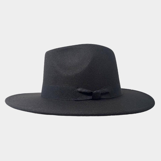 HATEGORY Bow Band Pointed Solid Panama Hat