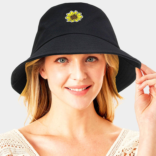 HATEGORY Sunflower Patch Accented Bucket Hat