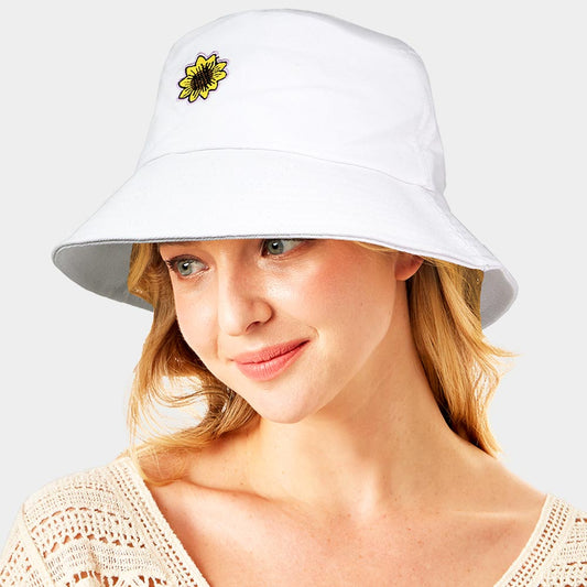 HATEGORY Sunflower Patch Accented Bucket Hat