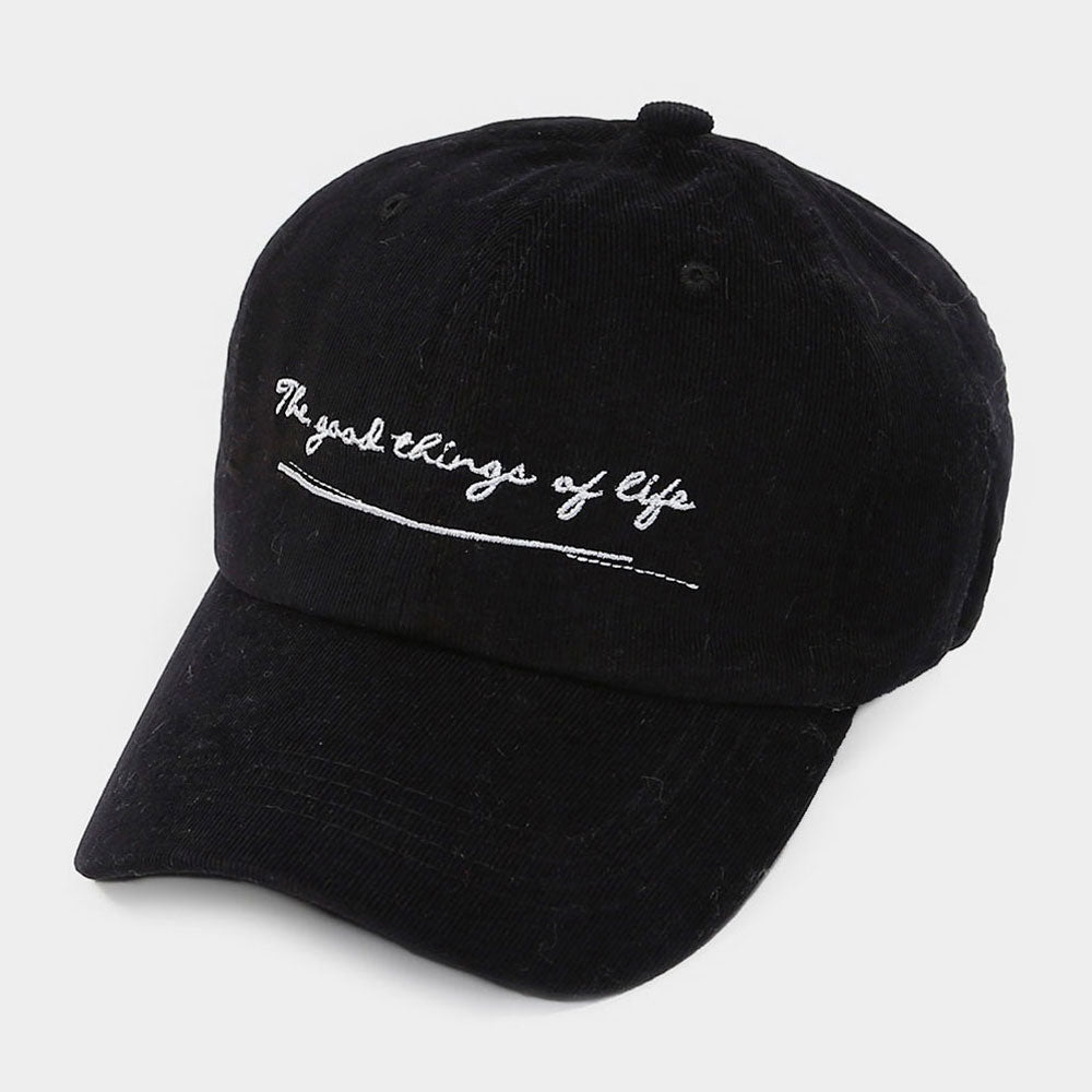 HATEGORY The Good Things Of Life Corduroy Baseball Cap