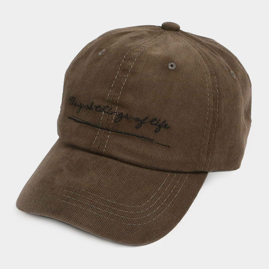 HATEGORY The Good Things Of Life Corduroy Baseball Cap