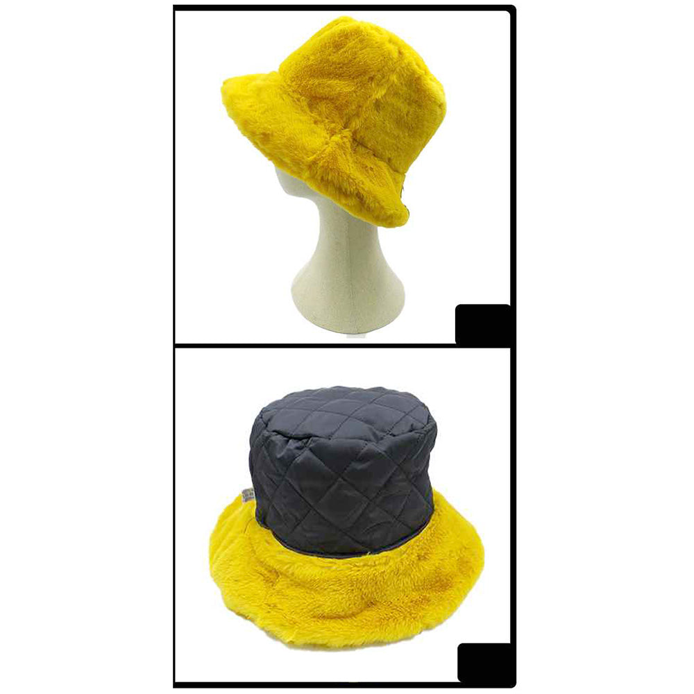 HATEGORY Soft Faux Fur Bucket Hat