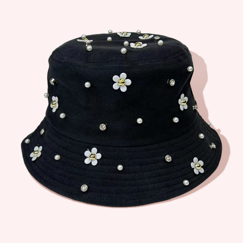 HATEGORY Flower Embellished Bucket Hat