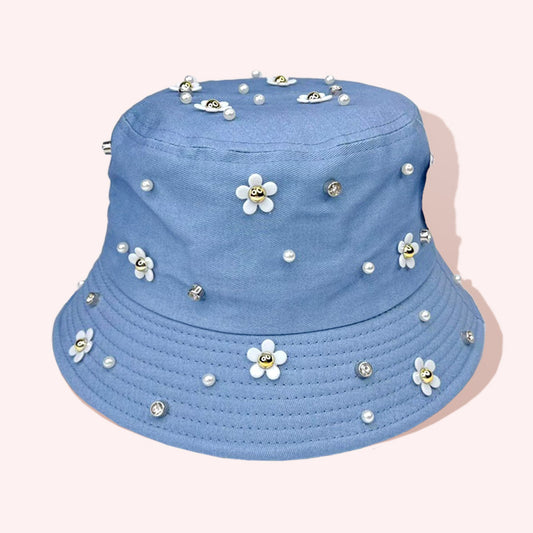 HATEGORY Flower Embellished Bucket Hat