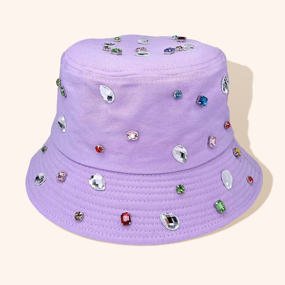 HATEGORY Stone Embellished Bucket Hat