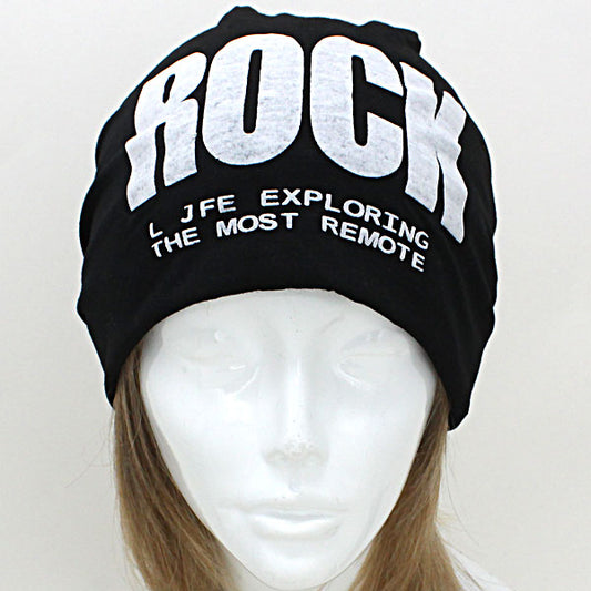 HATEGORY Rock Black Cotton Winter Beanie