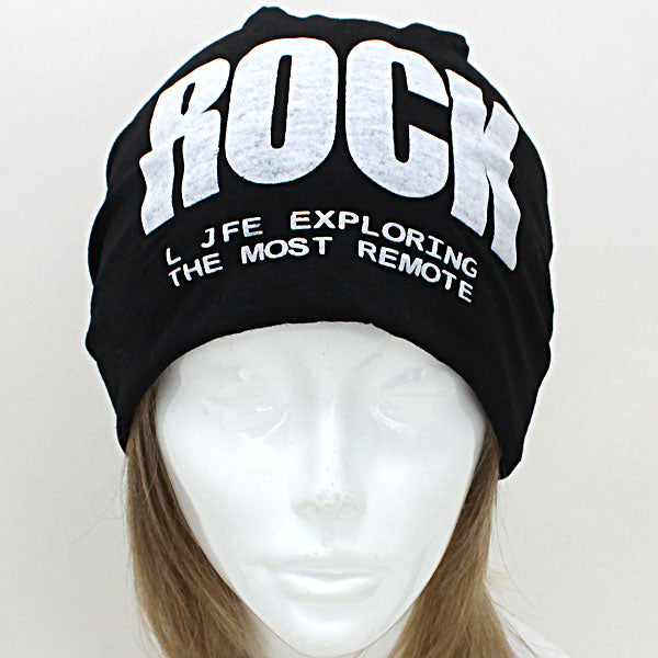 HATEGORY Rock Black Cotton Winter Beanie