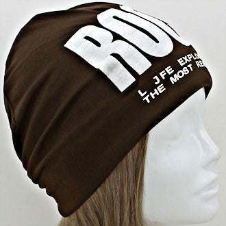 HATEGORY Rock Black Cotton Winter Beanie