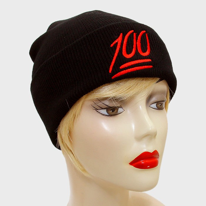 HATEGORY 100 Fold Over Knit Beanie Hat