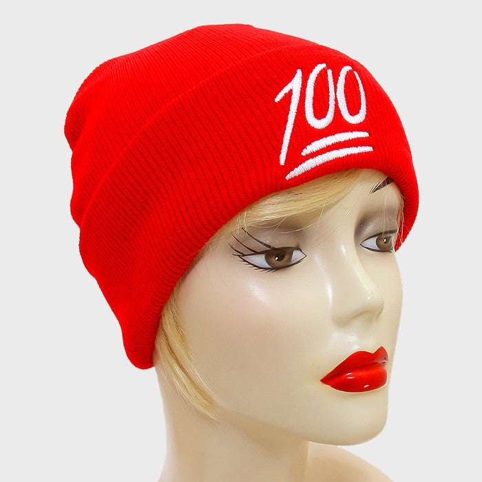 HATEGORY 100 Fold Over Knit Beanie Hat