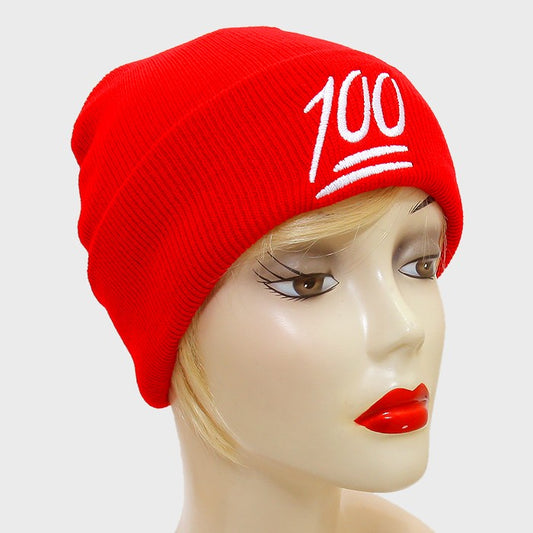 HATEGORY 100 Fold Over Knit Beanie Hat