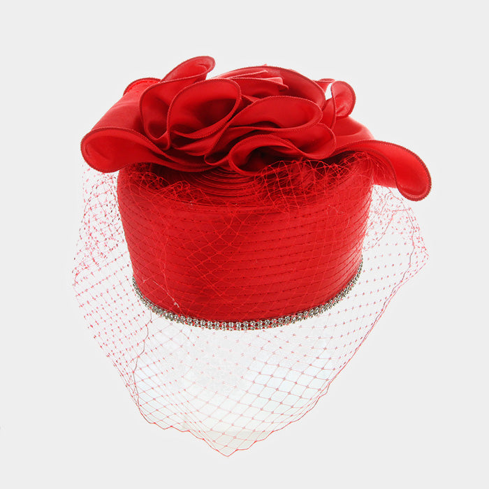 HATEGORY Satin Braid Diamonds on Edge Netting Hat
