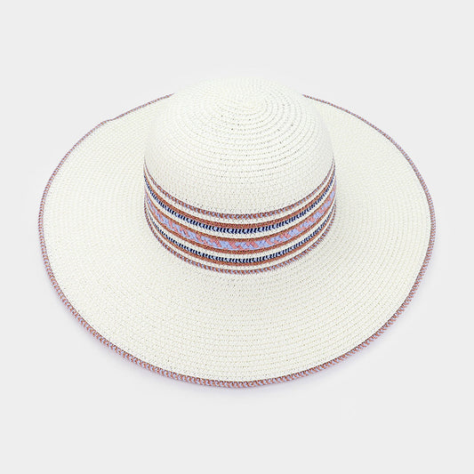 HATEGORY Woven Straw Floppy Hat