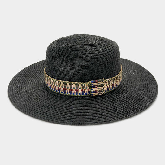 HATEGORY Colorful Aztec Band Panama Sun Hat