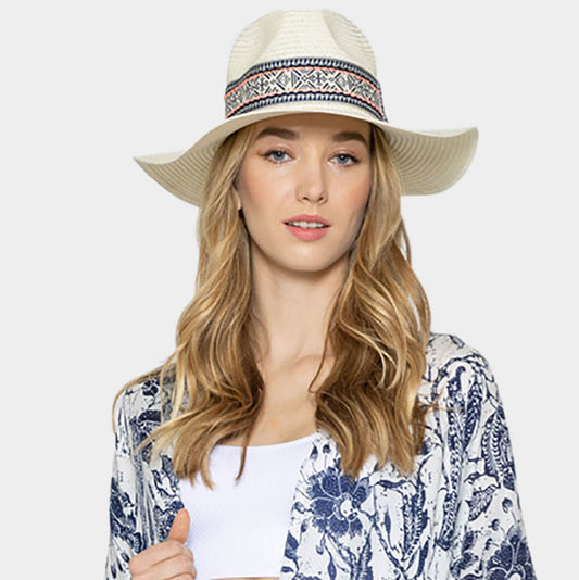 HATEGORY Boho Band Panama Sun Hat