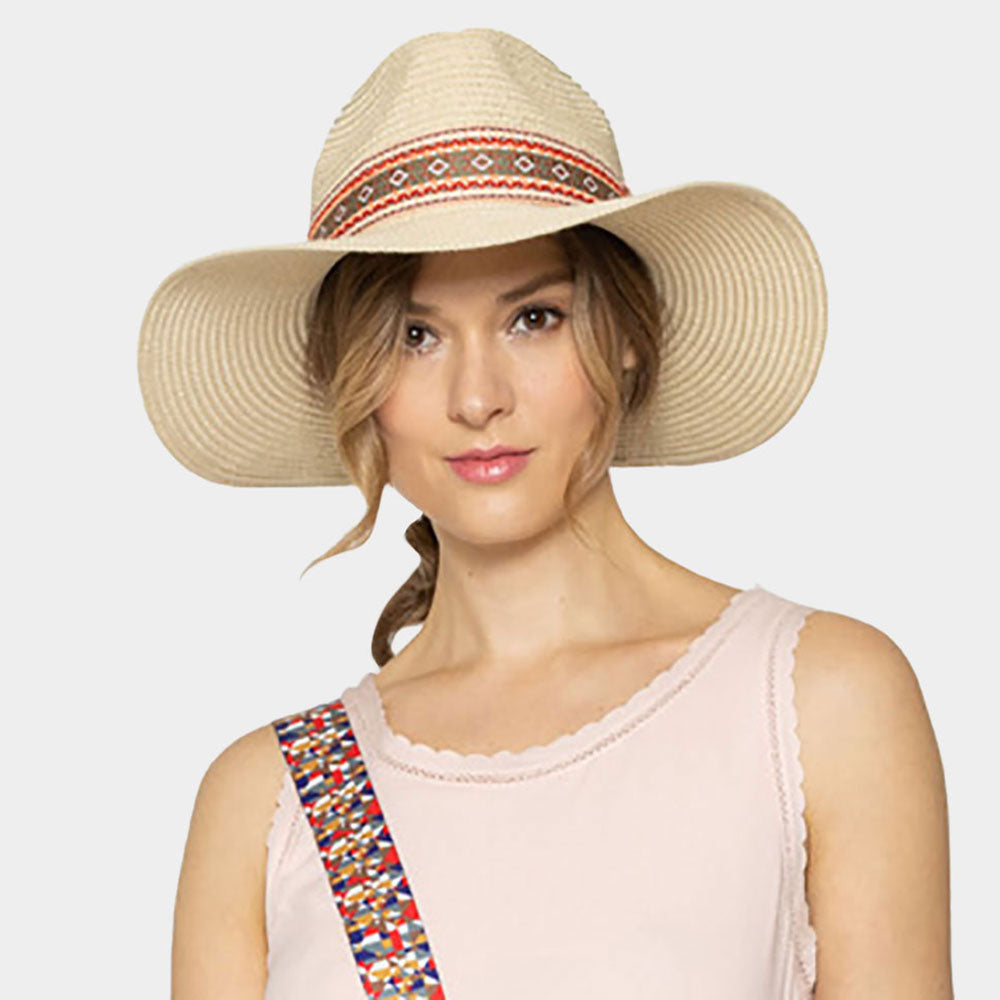 HATEGORY Aztec Band Panama Sun Hat