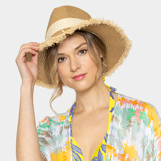 HATEGORY Braided Band Straw Panama Hat