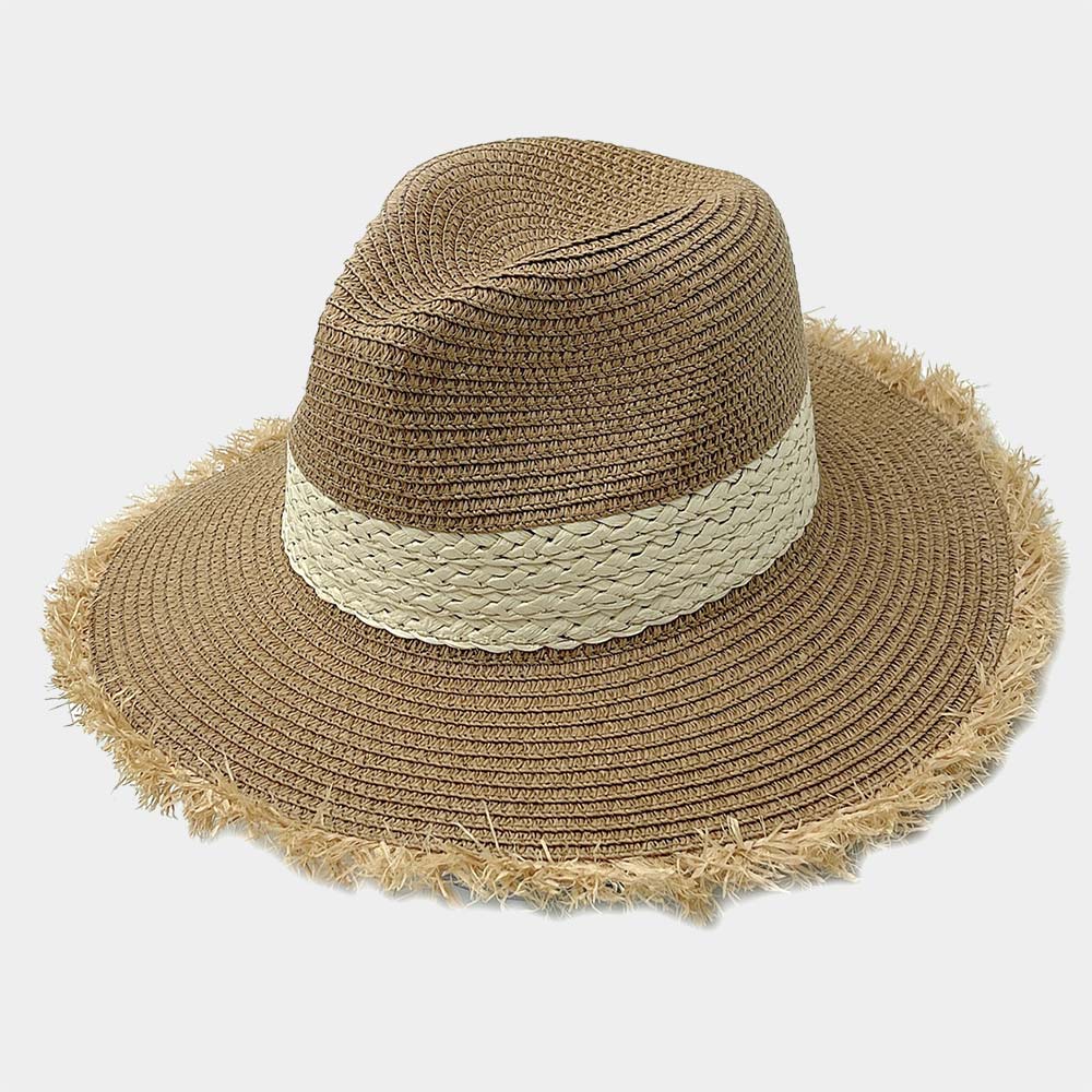 HATEGORY Braided Band Straw Panama Hat