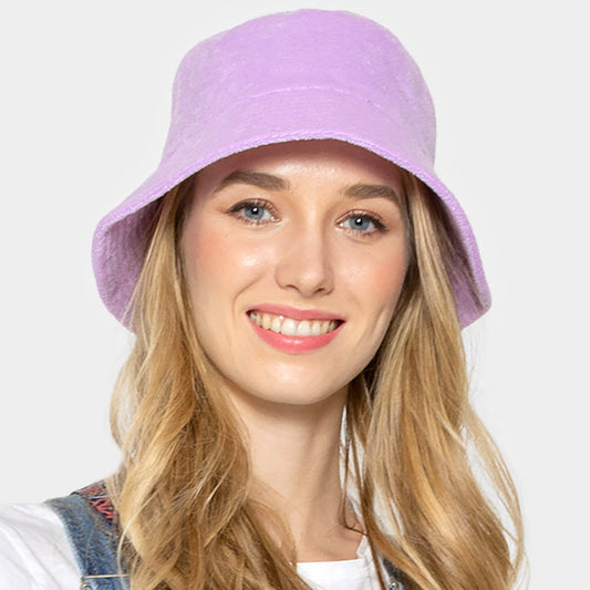 HATEGORY Solid Terry Bucket Hat