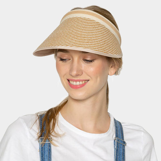 HATEGORY Diagonal Striped Visor Hat