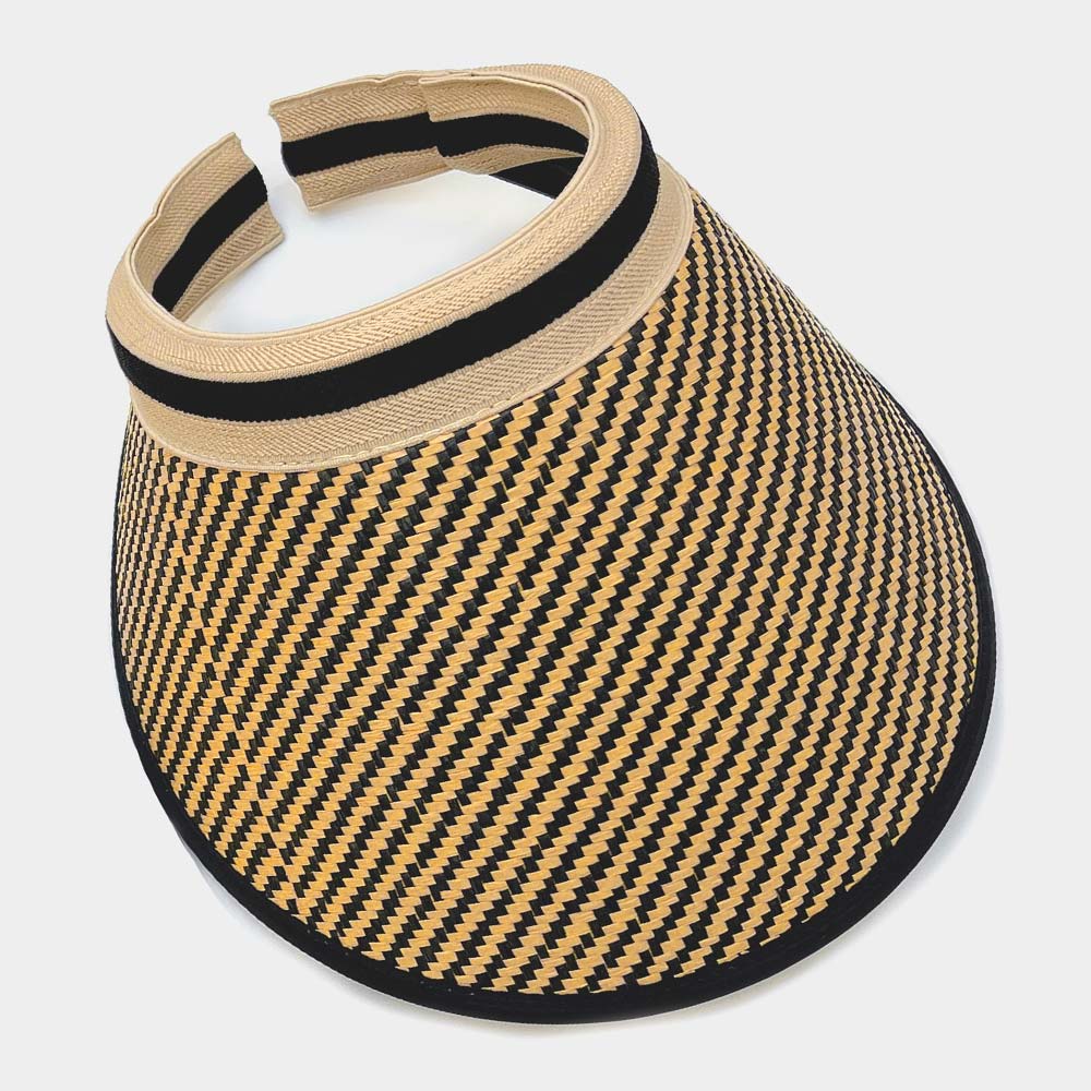 HATEGORY Diagonal Striped Visor Hat