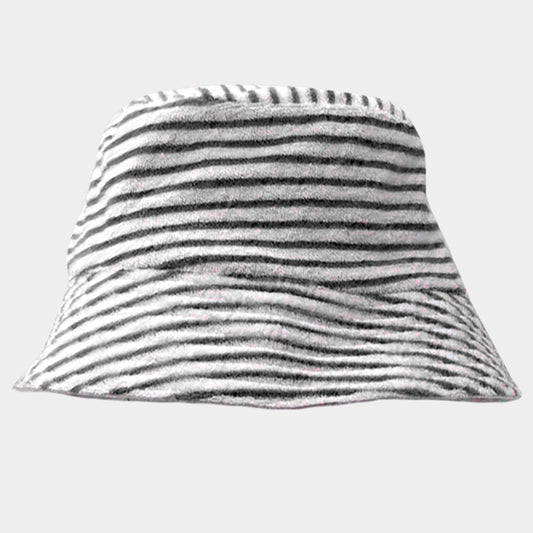 HATEGORY Striped Terry Bucket Hat