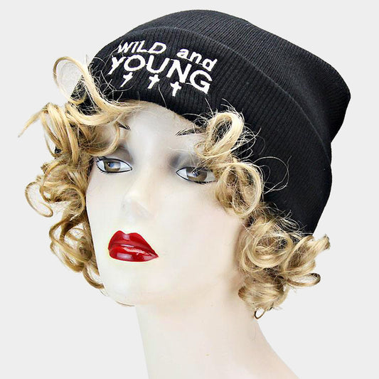 HATEGORY Wild and Young Cross Polyester Beanie
