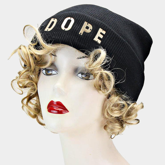 HATEGORY Dope Gold Plated Polyester Beanie