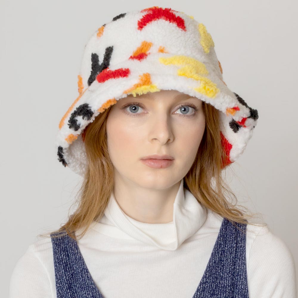 HATEGORY Alphabet Sherpa Bucket Hat