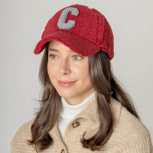 HATEGORY Letter C Sherpa Baseball Cap