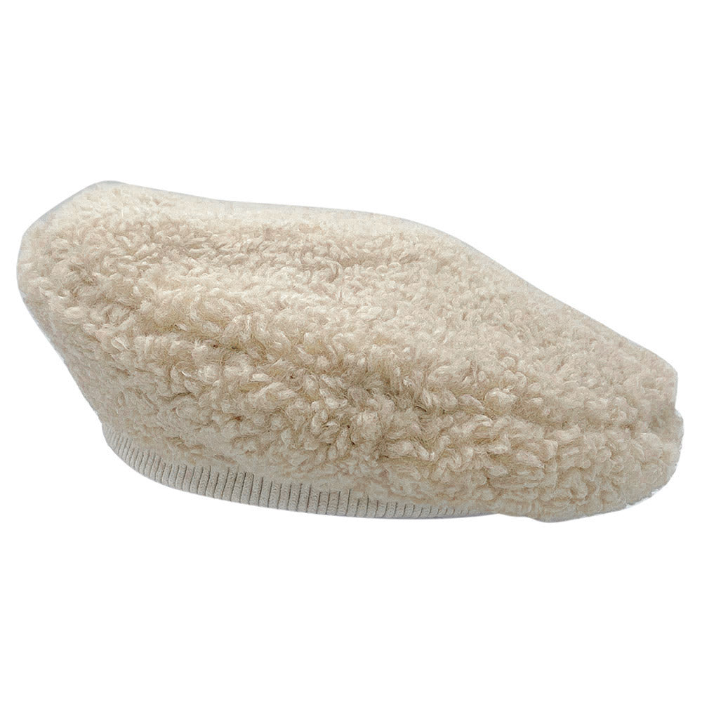 HATEGORY Solid Sherpa Beret Hat
